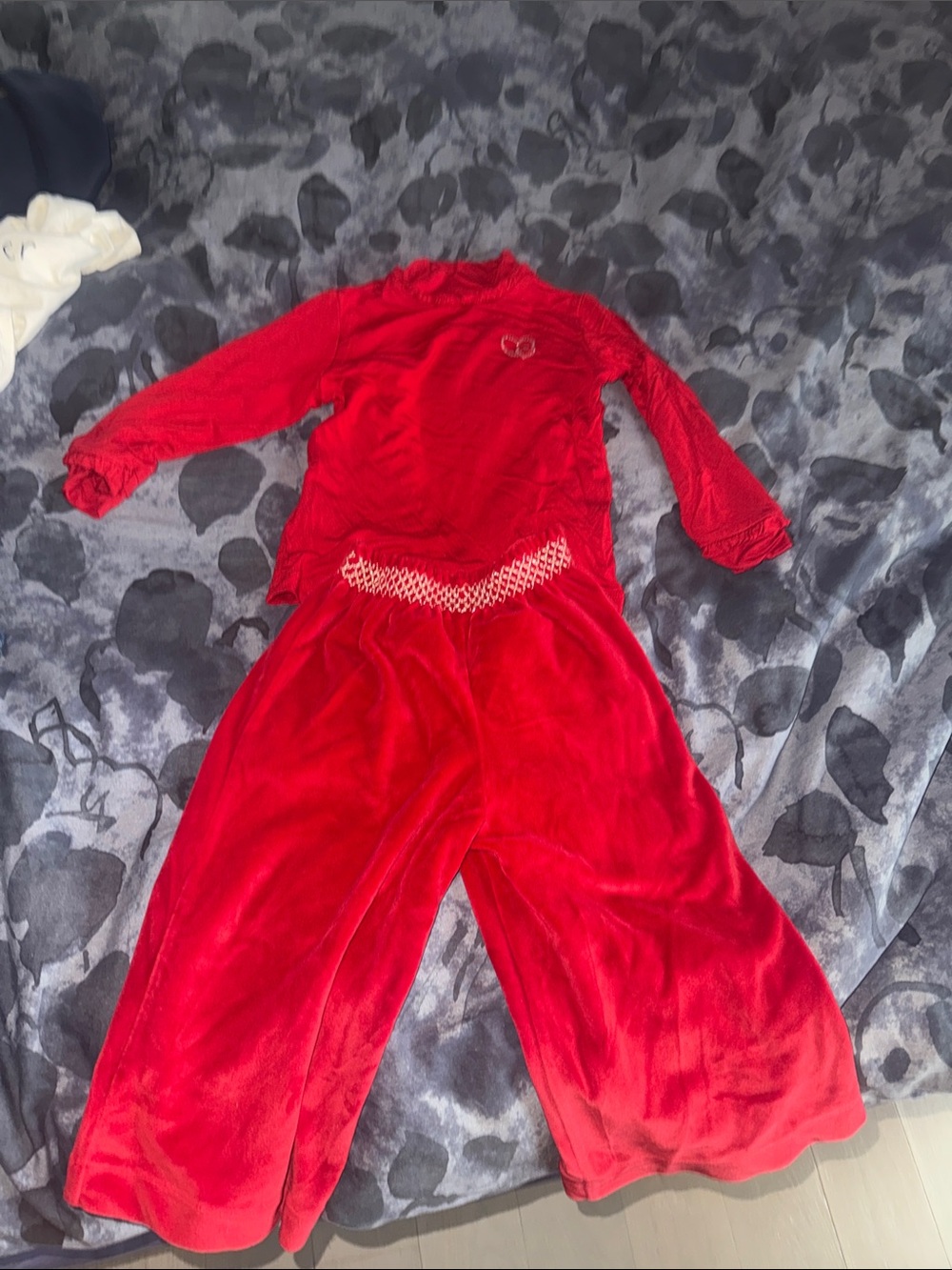 Mayoral Red Velvet Two-Piece Set size 2